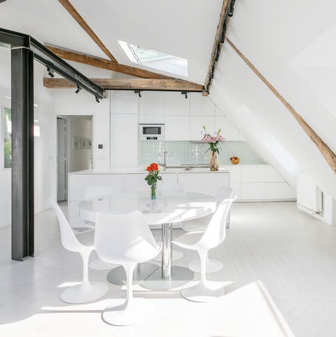 Start off the day with breakfast in the clean, bright dining space