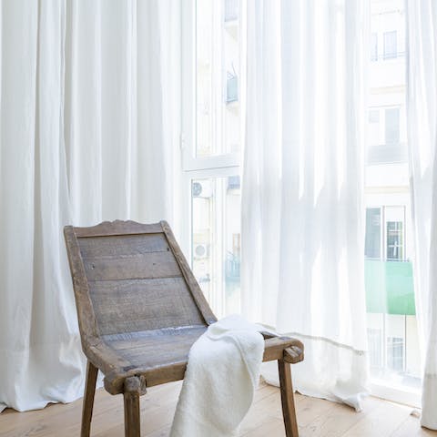 This antique chair with a view