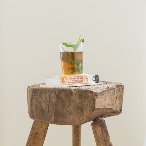 The rustic coffee table