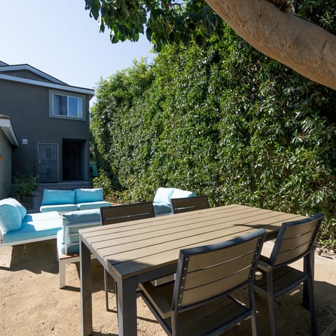 Bring a book and an iced coffee out onto the sunny patio