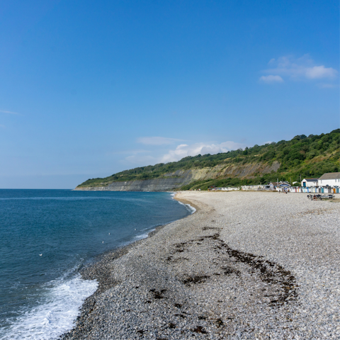 Stroll along the pebbly beaches of Lyme Regis