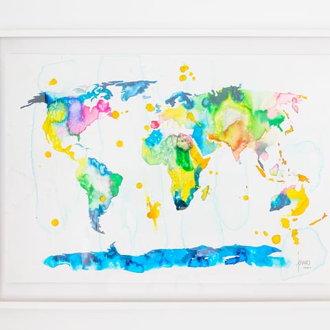 The beautiful watercolour map