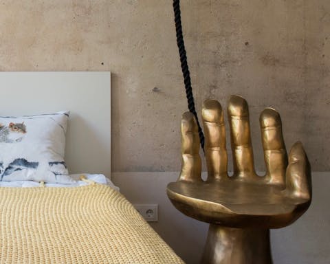 This funky bedside table