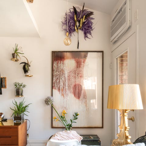 Dreamy art and bold accents