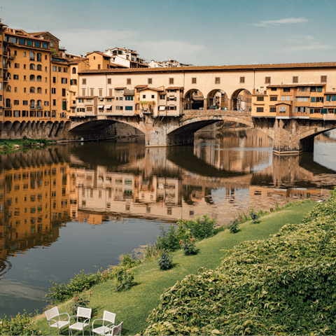 Visit the nearby iconic Ponte Vecchio