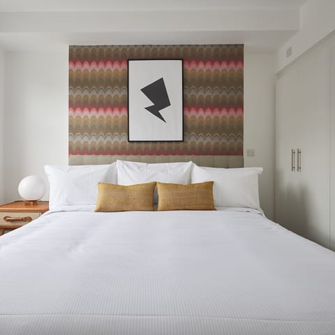 Sleep soundly on the stylish bedroom's Eve mattress