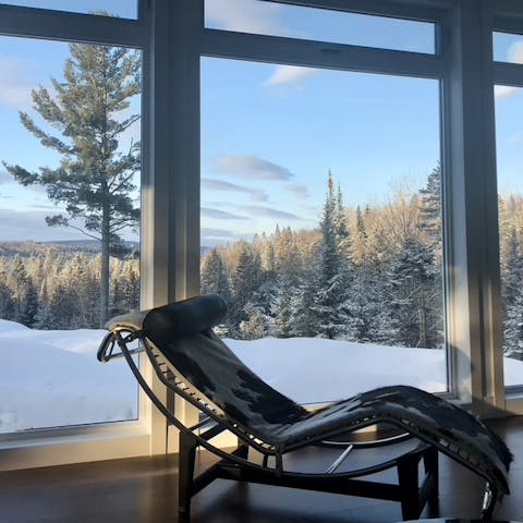Soak up the impressive mountain views from the living area