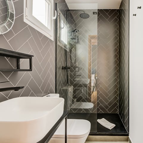 The pristine ensuites