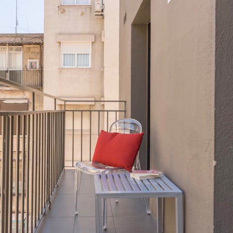 A private balcony