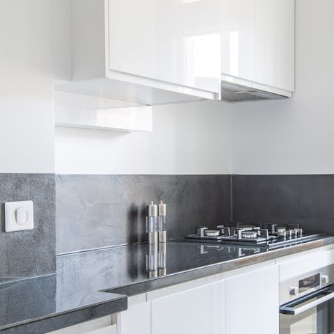 Sleek modern kitchen
