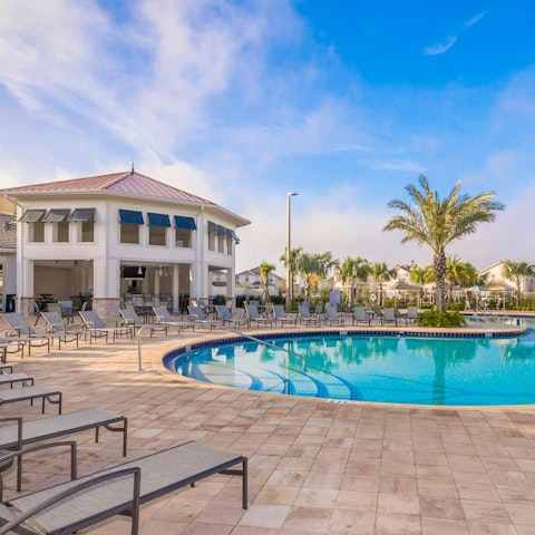 Spend the day lounging by the shared pool