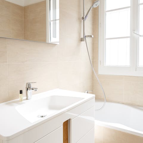 Spotless modern bathrooms