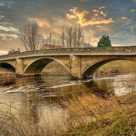Visit the bridge of Boroughbridge for a stroll in the sun