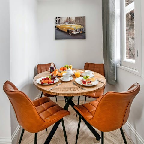 Gather around the dining table for takeaway suppers