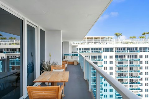 Relax on the balcony on sunny afternoons