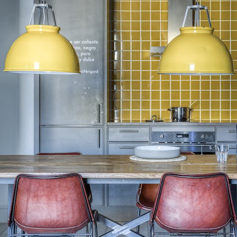 The industrial dining area