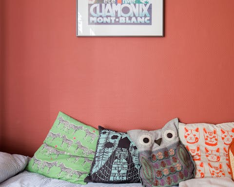 The brick red statement wall