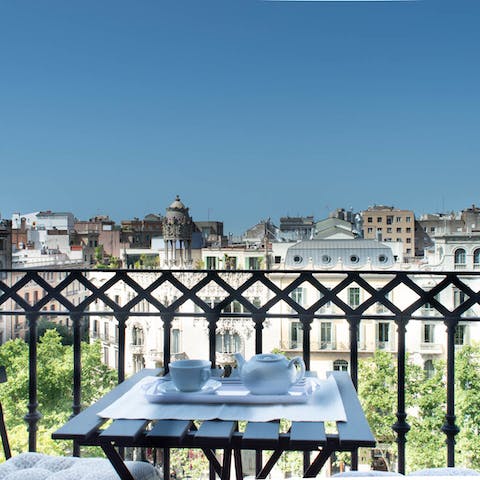 The view of historic Passeig de Gracia