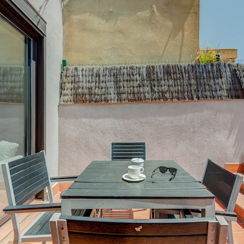A big sunny terrace