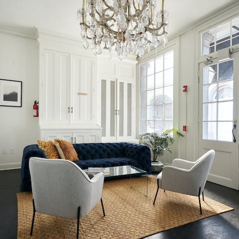 Grab a book and read in the light of the sprawling windows