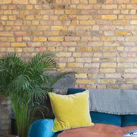 The exposed brickwork