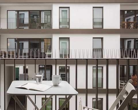 A modern balcony