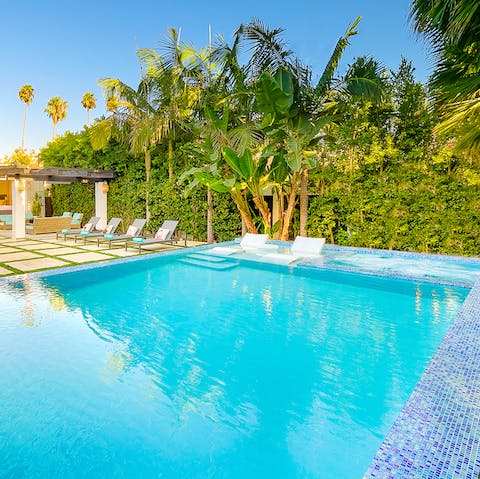 Unwind in the pool and sunken spa