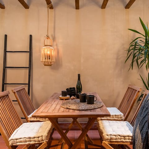 Set the table ready for a tasty alfresco meal