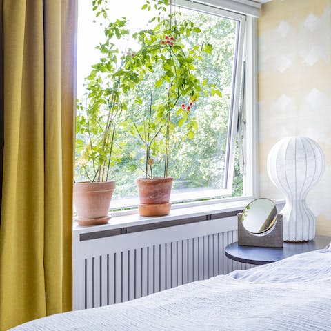 Views overlooking the communal garden