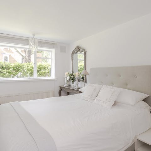 Get a serene night's sleep in the country-style bedrooms