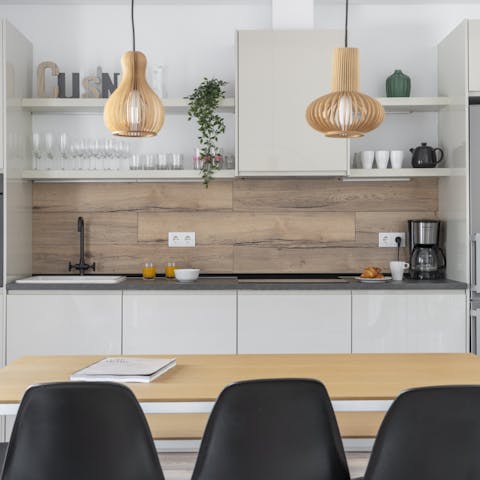 The sociable kitchen and dining area
