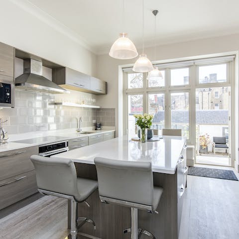 An open plan kitchen