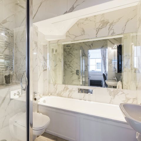 The opulent bathrooms