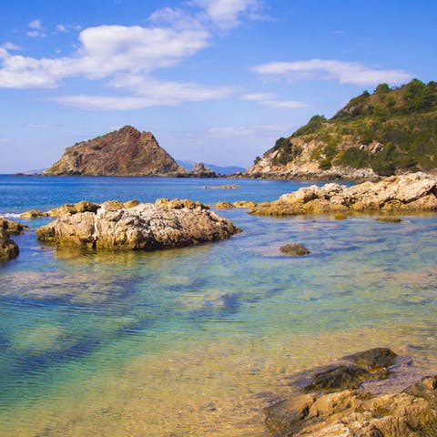 Have a short walk to the local beach and go for a swim in the sea