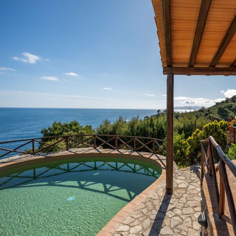 Cool off from the Tuscan sun in the private pool