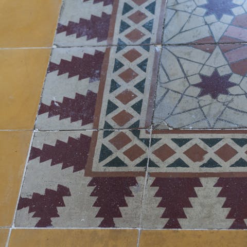 These beautiful floor tiles