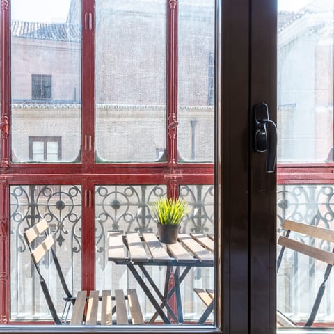 The bedroom balcony