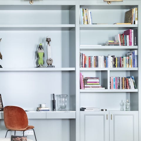 The built-in bookcase