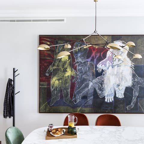 Original artwork on the walls