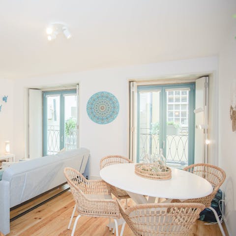 Open up the balcony doors and let the sunshine in