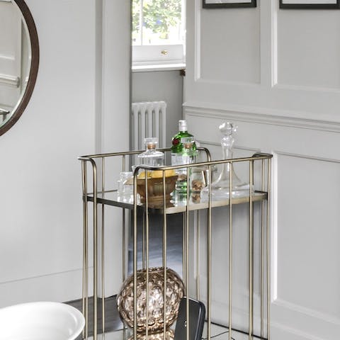 The brass drinks trolley