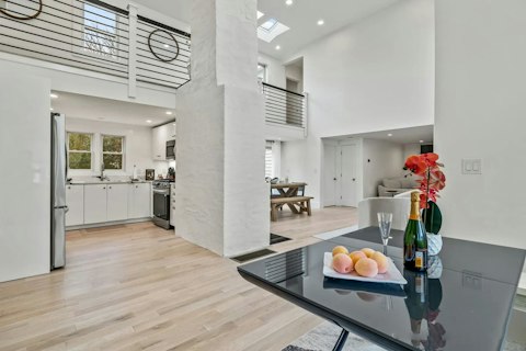Spread out across the lofty open-plan living area