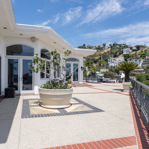 Get some fresh air on the expansive terrace