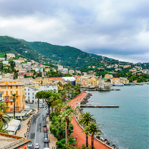 Make the ten-minute drive to Rapallo on the Italian Riviera