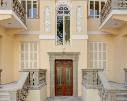 The building's beautiful facade