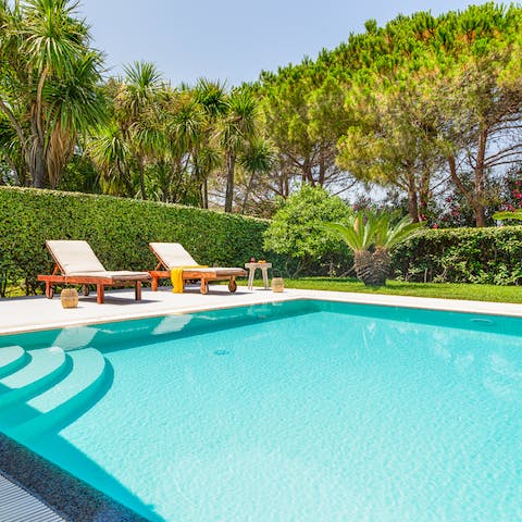 Swim laps in the turquoise pool for a change of pace from the beach