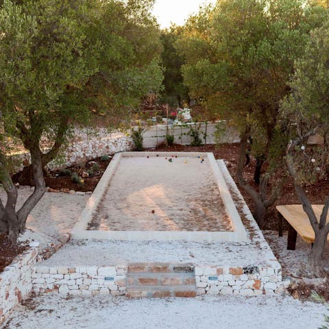 Look forward to playing games of bocce with your family members