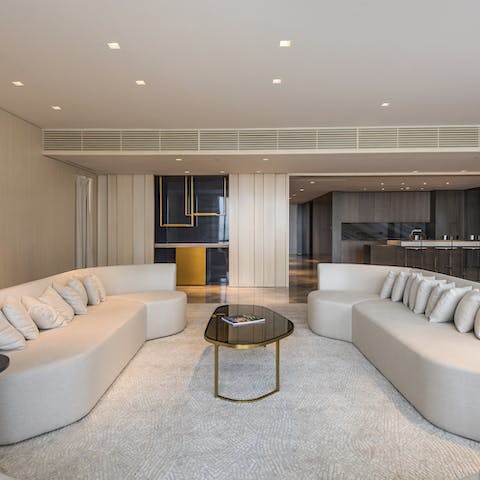 Come together in the beautifully appointed living spaces of this home