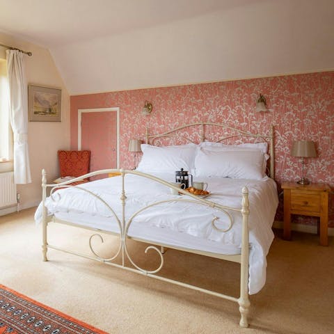 Enjoy a blissful sleep in the serene bedroom