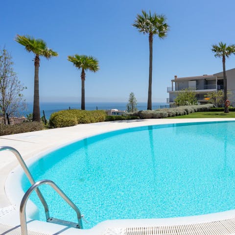 Grab your towel and head to the communal pool for a refreshing dip